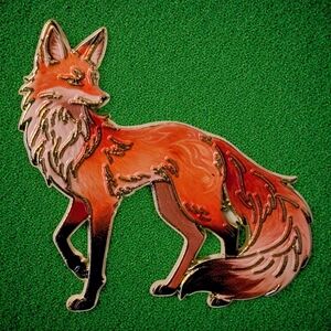 Elegant Fox Enamel Pin